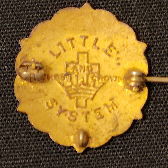 Antique ~ Vintage Congregational S S Cross And Crown Pin ~ Button ~ Pinback - Picture 3 of 4